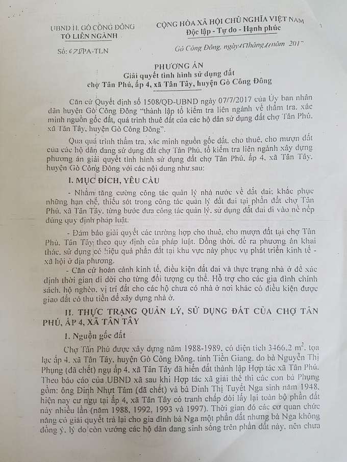 Văn bản số 675/PA-TLN của tổ li&ecirc;n ng&agrave;nh huyện G&ograve; C&ocirc;ng Đ&ocirc;ng.