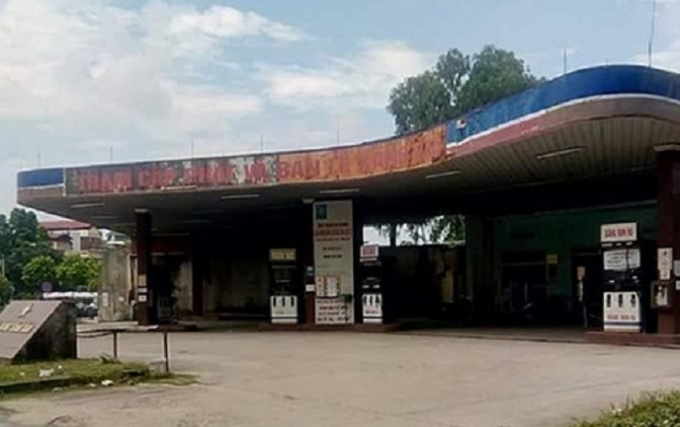 C&acirc;y xăng nơi xảy ra sự việc.