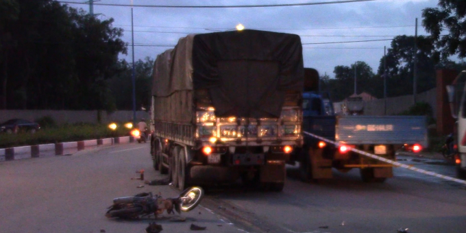 Hiện trường vụ tai nạn.