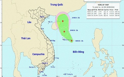 Dự báo thời tiết 9/8: Vùng áp thấp trên Biển Đông có khả năng tiếp tục mạnh lên