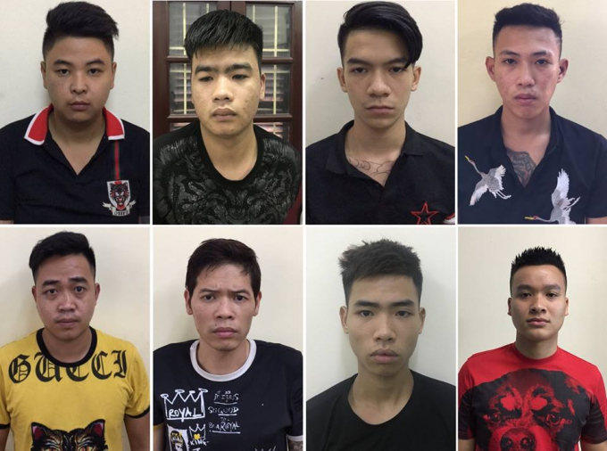 Một số người trong nh&oacute;m c&ocirc;n đồ bị c&ocirc;ng an bắt giữ.