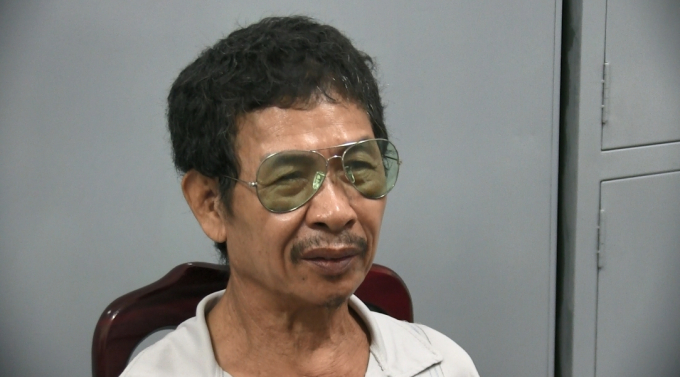 Đối tượng Hải tại cơ quan c&ocirc;ng an.