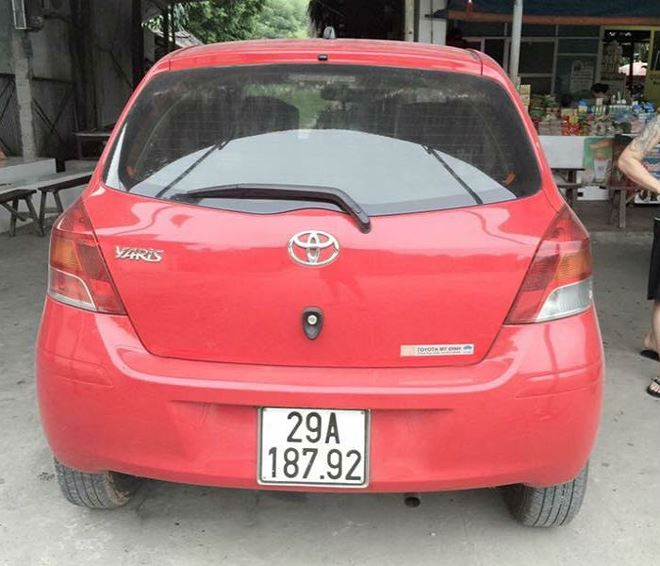 Chiếc xe yaris của b&agrave; Nga. Ảnh NVCC