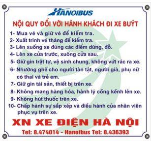Nội quy tr&ecirc;n xe bu&yacute;t.