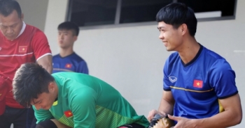 Chùm ảnh: Olympic Việt Nam "luyện công" chuẩn bị đối đầu Olympic Nepal