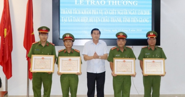 Tiền Giang: Khen thưởng lực lượng phá án nhanh vụ con rể thảm sát gia đình vợ