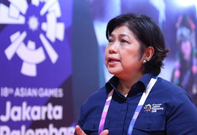 B&agrave; Linda Wahyudi - Gi&aacute;m đốc trung t&acirc;m ph&aacute;t s&oacute;ng ASIAD 2018. Ảnh:&nbsp;Trương Khởi.