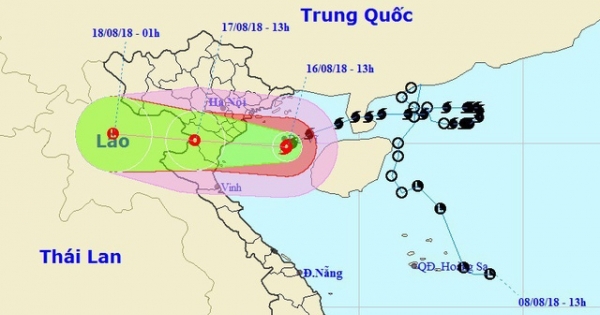 Đêm nay vùng tâm bão ảnh hưởng trực tiếp Quảng Ninh - Nghệ An