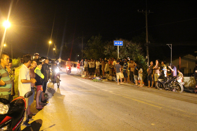 Hiện trường vụ tai nạn.