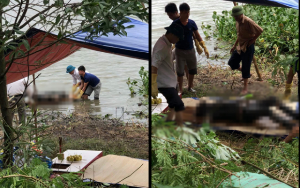 Khu vực đoạn s&ocirc;ng ph&aacute;t hiện thi thể người đ&agrave;n &ocirc;ng.