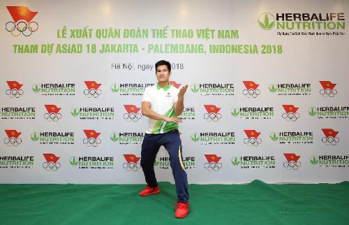 VĐV Pencak Silak Nguyễn Duy Tuyến sẽ nỗ lực hết m&igrave;nh v&igrave; m&agrave;u cờ sắc &aacute;o.