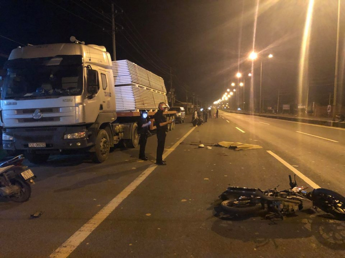 Hiện trường vụ tai nạn.