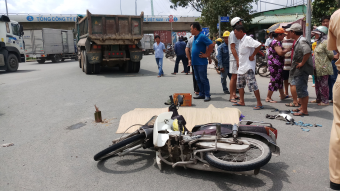 Hiện trường vụ tai nạn.