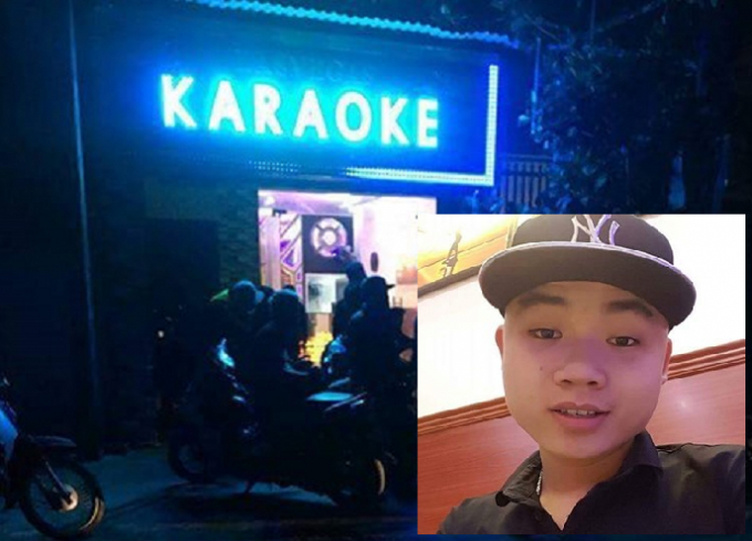 Qu&aacute;n karaoke nơi xảy ra sự việc (ảnh lớn), đối tượng Vũ Văn Chương (ảnh nhỏ).