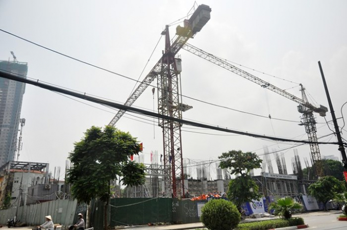 Hiện trạng thi c&ocirc;ng th&aacute;ng 8.2017 tại dự &aacute;n.