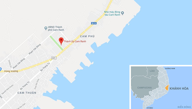 Th&agrave;nh ủy Cam Ranh, Kh&aacute;nh H&ograve;a. Ảnh:&nbsp;Google Maps.
