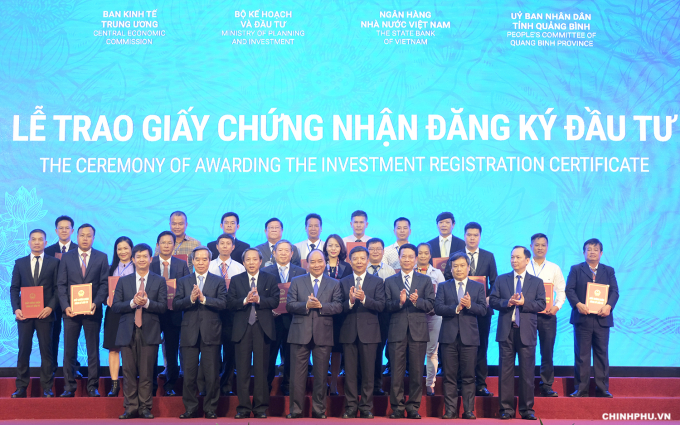 Thủ tướng chứng kiến Lễ trao bi&ecirc;n bản ghi nhớ hợp t&aacute;c đầu tư tỉnh Quảng B&igrave;nh.