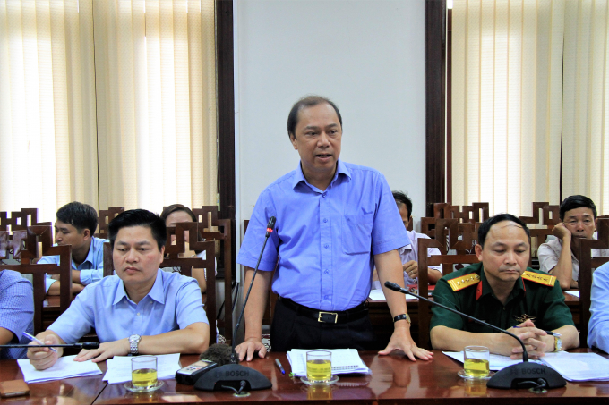 Thứ trưởng Bộ Ngoại Giao Nguyễn Quốc Dũng trao đổi &yacute; kiến với&nbsp;với UBND tỉnh Thừa Thi&ecirc;n-Huế về c&ocirc;ng t&aacute;c ph&ograve;ng chống thi&ecirc;n tai năm 2018.