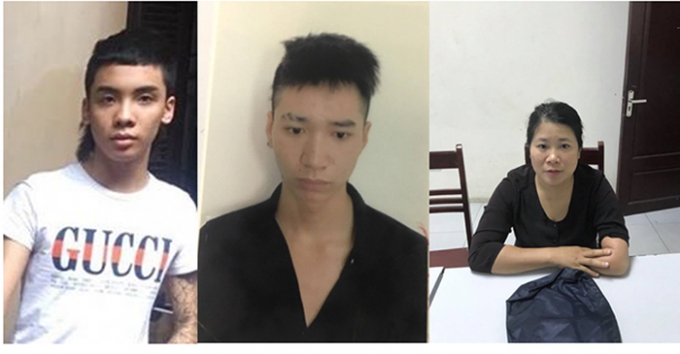 C&aacute;c đối tượng tại cơ quan điều tra. (Ảnh: b&aacute;o Người đưa tin)