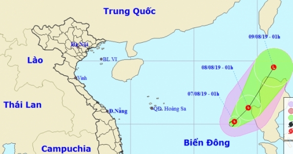 Áp thấp nhiệt đới giật cấp 8 trên biển Đông, cách Hoàng Sa 570 km