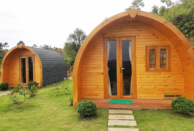 Các bungalow mọc trên đất nông lâm nghiệp.