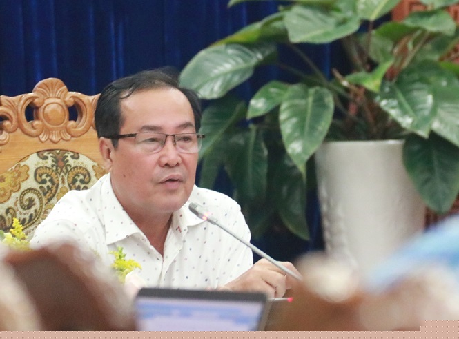  Ông Huỳnh Khánh Toàn, Phó chủ tịch UBND tỉnh Quảng Nam tại buổi họp báo. Ảnh: Nguyễn Thành