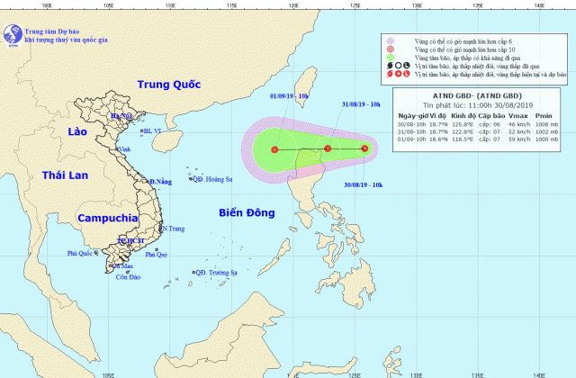 Bão có khả năng hình thành trên Biển Đông vào ngày nghỉ