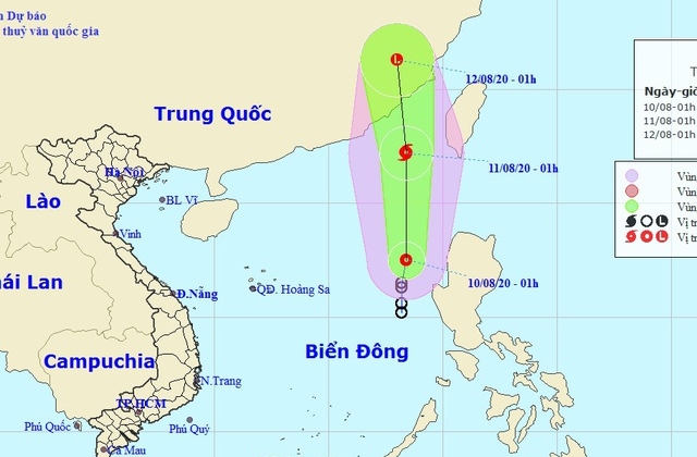 Áp thấp nhiệt đới trên Biển Đông có khả năng mạnh thành bão