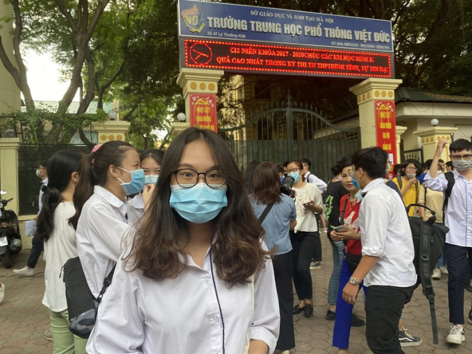 Thí sinh Nguyễn Thanh, học sinh trường THPT Việt Đức