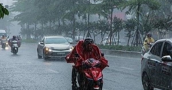Ảnh hưởng của rãnh áp thấp, mưa to bao trùm Bắc Bộ