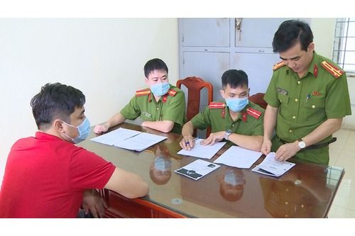 Đối tượng Hà Văn Hoàn tại cơ quan điều tra