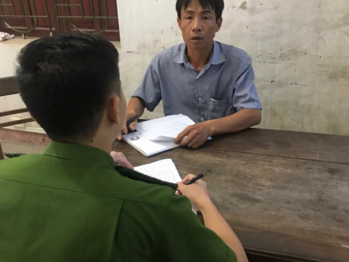 Đối tượng Thắng tại cơ quan điều tra.( Ảnh: CAHT)