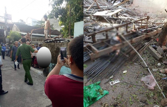 Hiện trường nơi xảy ra vụ nổ.