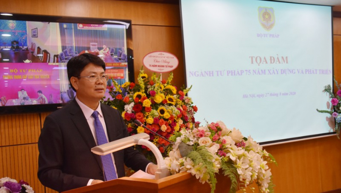 Thứ trưởng Nguyễn Thanh Tịnh gửi lời tri ân tới lãnh đạo, công chức ngành Tư pháp.