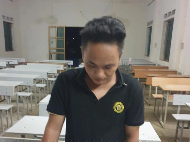 Thắng tại cơ quan công an (Ảnh: Công an Cao Bằng).