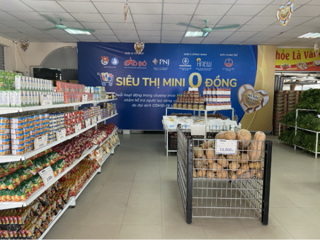 Siêu thị mini 0 đồng tại Hà Nội – “Hành trình phục vụ từ Trái tim”