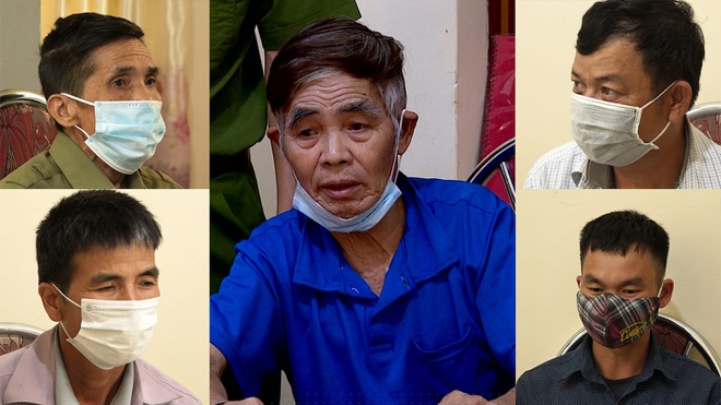 5 đối tượng trong vụ việc (Ảnh: Công an Sơn La).