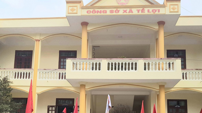 Công sở UBND xã Tế Lợi, nơi được cho là các cán bộ tổ chức đánh bài