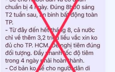 TP HCM: Bác bỏ thông tin “không cho người dân di chuyển trong 7 ngày”