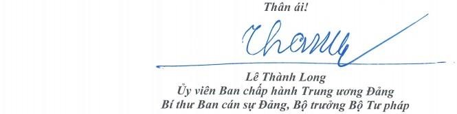 Thư của Bộ trưởng Bộ Tư ph&aacute;p nh&acirc;n kỷ niệm Ng&agrave;y truyền thống Ng&agrave;nh Tư ph&aacute;p (28/8/1945 &ndash; 28/8/2021) ảnh 1