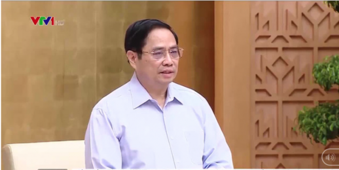Thủ tướng Chính phủ Phạm Minh Chính phát biểu tại cuộc họp.