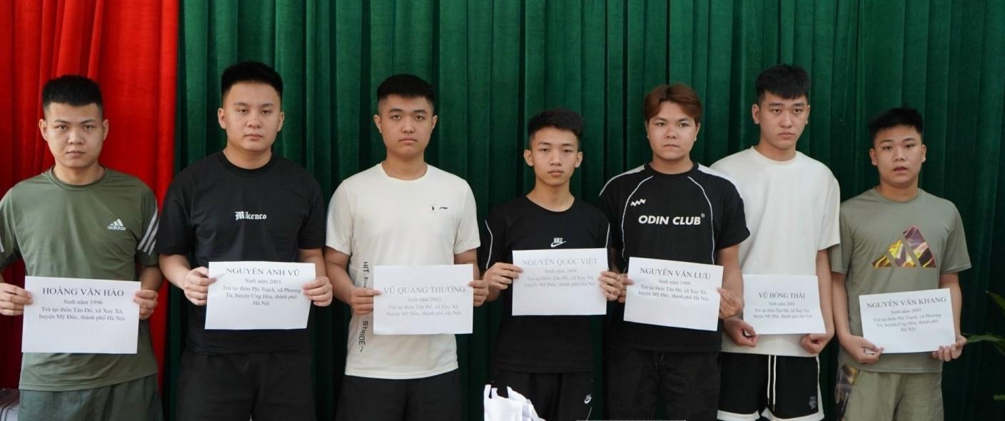 Các đối tượng bị bắt giữ.