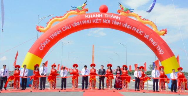 Khánh thành cầu Vĩnh Phú kết nối Vĩnh Phúc và Phú Thọ