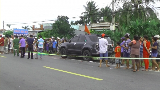 Hiện trường vụ tai nạn giao th&ocirc;ng. (Ảnh: Nguy&ecirc;n Ho&agrave;ng)