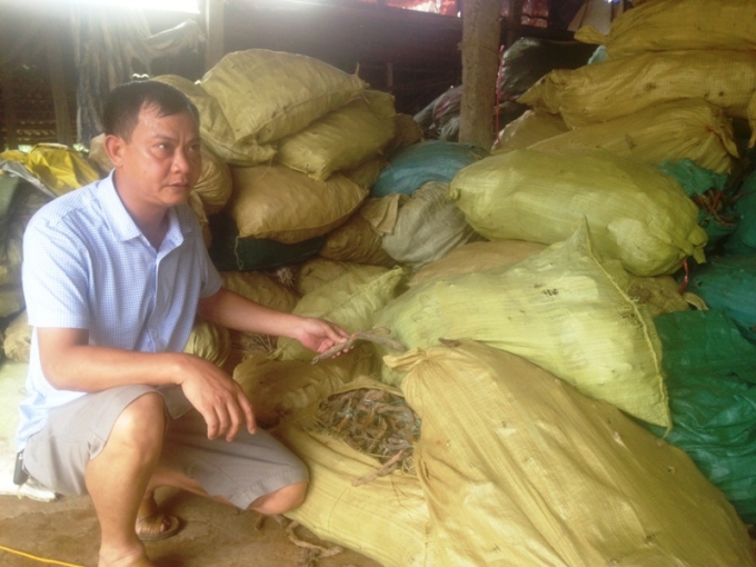 Dược liệu bị mối mọt g&acirc;y thiệt hại cho hộ &ocirc;ng Trần Văn Được.
