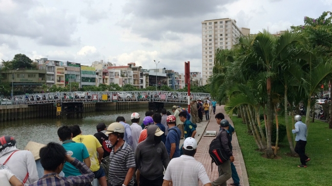 Hiện trường nơi ph&aacute;t hiện thi thể nạn nh&acirc;n.