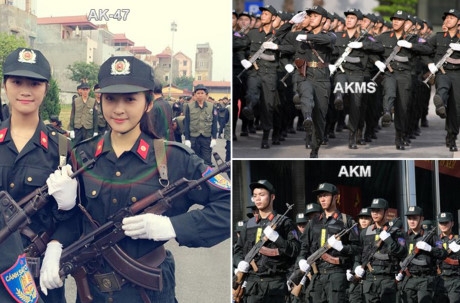 Loại s&uacute;ng cuối c&ugrave;ng trang bị cho lực lượng Cảnh s&aacute;t Cơ động l&agrave; d&ograve;ng s&uacute;ng AK, trong đ&oacute; chiếm số lượng nhiều nhất l&agrave; s&uacute;ng trường tấn c&ocirc;ng phi&ecirc;n bản, AKM, v&agrave; AKMS.