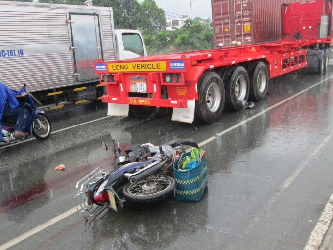 Hiện trường vụ tai nạn.