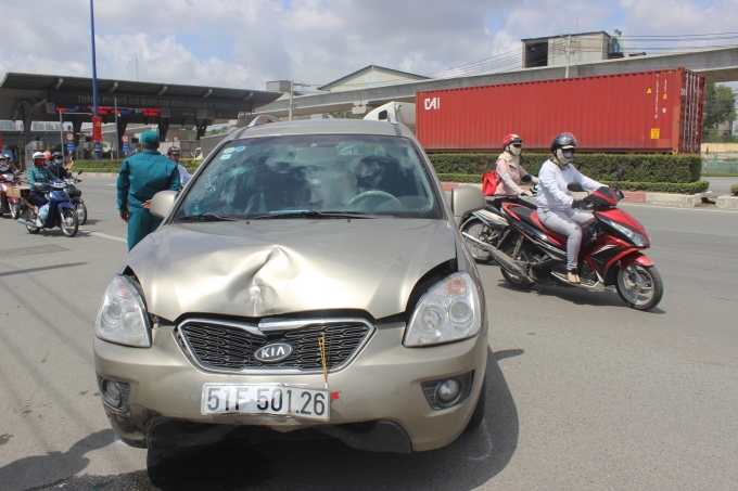 Chiếc &ocirc; t&ocirc; tại hiện trường