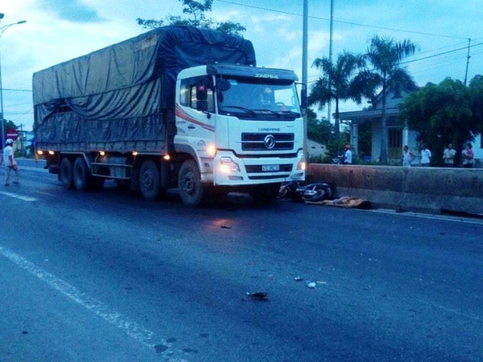 Hiện trường vụ tai nạn.